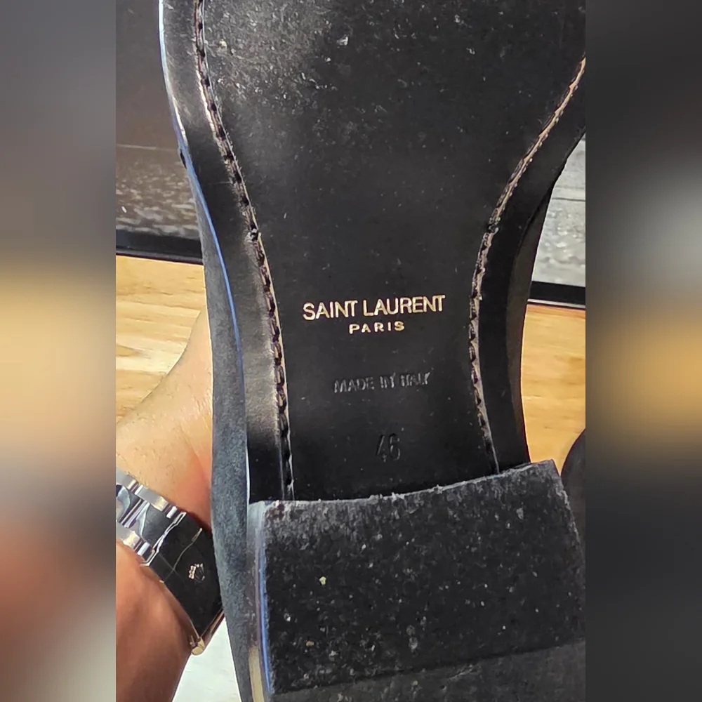 Saint Laurent Paris Wyatt Jodhpur harness boots in black suede EU 46 / US 13 - Picture 4 of 13